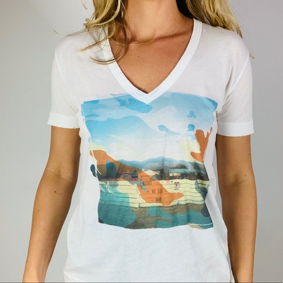 ZADIG & VOLTAIRE V Neck Cotton shortsleeve white T - Picture 3 of 7